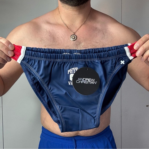 Andrew Christian Blue Swimwear - Picture 2 of 5